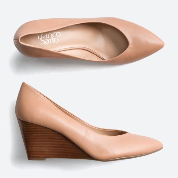 franco sarto fleur wedge pump